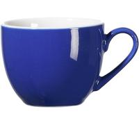Ritzenhoff & Breker Doppio 063905 Tasse à expresso, avec bord coloré, en porcelaine, bleu indigo, 80 ml