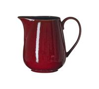 Ritzenhoff & Breker Gambia Pichet de service avec émail réactif, vaisselle de service avec cadre rustique en grès, rouge 1,2 l