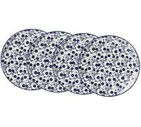 Ritzenhoff & Breker Gâteaux et de Petit déjeuner Lot de Royal Sakura Assiettes, 4 pièces, diamètre 21,5 cm, Porcelaine, Bleu/Blanc