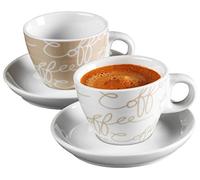 Ritzenhoff & Breker Lot de 2 tasses à expresso Cornello, crème, 80 ml