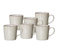 Ritzenhoff & Breker, Lot de 6 tasses à café en céramique Visby Blanc 400 ml
