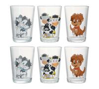 Ritzenhoff & Breker Lot de 6 verres pour enfant, motif d'animaux de la cour - 205 ml - Avec motifs d'animaux - Passe au lave-vaisselle