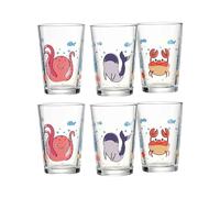 Ritzenhoff & Breker Lot de 6 verres pour enfants Sous-monde marin, 205 ml, Verres imprimés avec motifs d'animaux, Passent au lave-vaisselle