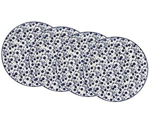 Ritzenhoff & Breker Lot de Royal Sakura Assiettes Plates, 4 pièces, 26,5 cm Diamètre, Porcelaine, Bleu/Blanc