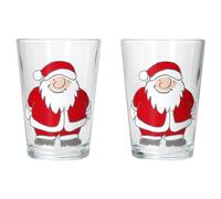 Ritzenhoff & Breker Santa Winter Lot de 2 verres à vin chaud I 240 ml, H 11 cm I Verre à thé avec décor Père Noël en rouge et blanc I Verre de Noël pour café, liqueur de poule, etc. à la Saint-Nicolas
