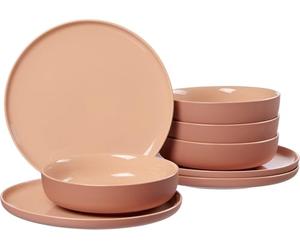 Ritzenhoff & Breker Service de table Jasper, 8 pièces, poudre, grès, assiettes plates et bols à soupe pour 4 personnes