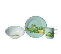 Ritzenhoff & Breker Set enfant Happy Zoo Crocodile Koko, 3 pièces vaisselle porcelaine