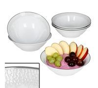 Ritzenhoff & Breker Venezia Lot de 6 bols à dessert - 200 ml - Pour 6 personnes - Diamètre : 14,5 cm - Élégant bol en porcelaine avec relief aspect galets - Mini bols blancs pour collations, sauces