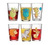 Ritzenhoff & Breker Verres pour enfants, motif: monstres et animaux de la forêt, lot de 6 pièces, 205 ml, motif: animaux et monstres, lavables au lave-vaisselle