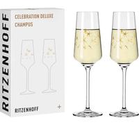 Ritzenhoff Champagnerglas 2er-Set Celebration Deluxe 003, Romi Bohnenberg, Kristallglas, 233 ml, 6141014