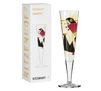 Ritzenhoff Champagnerglas Goldnacht 028, Samy Halim, Kristallglas, 205 ml, 1071028