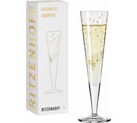 Ritzenhoff Champagnerglas Goldnacht Champus 046, Theresa Kuhlmann F25, Kristallglas, 205 ml, 1071046