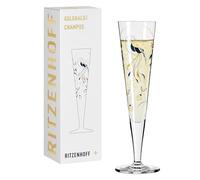RITZENHOFF Goldnacht 1071043 Flûte à champagne 200 ml - Série Goldnacht n° 43 - Pièce de design en or véritable - Fabriqué en Allemagne - Doré