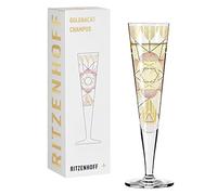 RITZENHOFF Flûte à champagne - 200 ml - Fabriqué en Allemagne | Réf. 1071026, Série Goldnacht, 1 flûte à champagne 200 ml, en cristal, lave-vaisselle