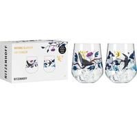 Ritzenhoff Ginglas 2er-Set Botanic Glamour 002, Joyanne Horscroft, Kristallglas, 710 ml, 3801002