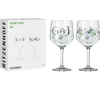 Ritzenhoff Ginglas 2er Set Botanic Lights 005, 006, Ritzenhoff Design Team, Kristallglas, 720 ml, 3881001
