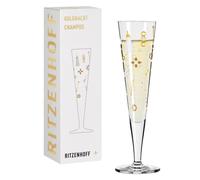 Ritzenhoff 1071040 Flûte à champagne 200 ml - Série Goldnacht n° 40, Lot de 2 - Pièce de designer avec or véritable - Made in Germany