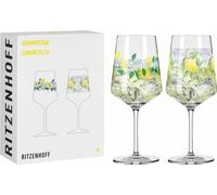 Ritzenhoff Limoncello-Gläser 2er Set Sommertau 021 022, Rea & Behnke F25, Kristallglas, 544 ml, 2931021