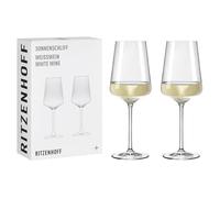 RITZENHOFF 8000003 Lot de 2 verres à vin blanc 400 ml - Série Sonnenschliff - Dans un coffret cadeau moderne - Fabriqué en Allemagne