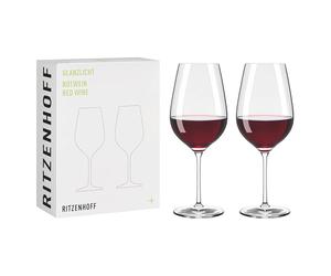 RITZENHOFF Lot de 2 verres à vin - 600 ml - Fabriqué en Allemagne | Réf. 8011001, Série Glanzlicht Élégant et moderne Fabriqué en Allemagne, 2 verres à vin 600 ml, en cristal, lave-vaisselle
