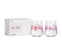 RITZENHOFF 3462004 Lot de 2 verres universels 500 ml - Série Sommersonett - Motif fleurs - Fabriqué en Allemagne