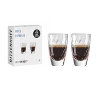 RITZENHOFF Picco 3991002 Lot de 2 verres 2 en 1 pour liqueur ou expresso Transparent 40 ml Fabriqué en Allemagne