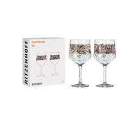 Ritzenhoff 3691002 Verre à gin 700 ml - série Schattenfauna Set N° 2-2 pièces, Leopard & Eule - Made in Germany