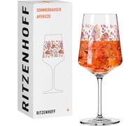Ritzenhoff 2841016 Verre à apéritif 500 ml - Série Ivresse d'été n° 16 - Verre à apéritif motif feuillage orange - Made in Germany