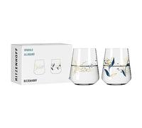Ritzenhoff Sparkle Allround 3981001 Lot de 2 verres universels 500 ml - Motif avec effet irisé - Fabriqué en Allemagne, Bleu/Doré