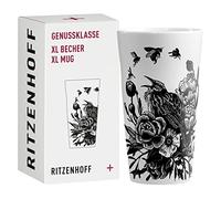 Ritzenhoff Tasse à café XL Genussklasse N°1 500 ml Porcelaine Motif oiseaux Pièce de designer