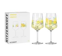 Ritzenhoff Verre à apéritif 2931020 – série Sommertau 500 ml, motif citron, pour Spritz/Schorle