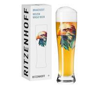 Ritzenhoff Verre à bière de blé Brauchzeit 500 ml – Motif aigle multicolore – Fabriqué en Allemagne