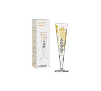 Ritzenhoff 1071038 Flûte à champagne 200 ml - Série Goldnacht n° 38 - Motif orchidée avec or véritable - Made in Germany