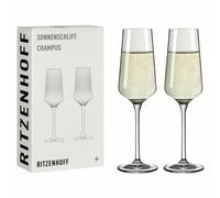 Ritzenhoff Verre à Champus set de 2 verres Sonnenschliff 001, verre en crista...