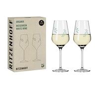 Ritzenhoff 3922001 Verre à vin blanc 300 ml Set de 2 - Organix - couleur organique verte, 45% verre recyclé - Made in Germany