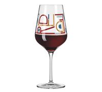 Ritzenhoff 3001010 Verre à vin rouge 500 ml - Série Cristal de Cœur n° 10 - Verre avec motif de lettres, or rose - Made in Germany