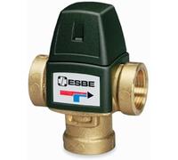 Ritzer ESBE VTA 322, 323, 321 Avec Différents Raccords, Robinet Mélangeur Thermostatique à 3 Voies (35-60 °C, Filetage Intérieur 3/4" - 24 mm)