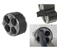 Ritzer Joint annulaire/traversée de mur HRD100 SG DN100 pour 4 câbles 8-30 mm avec anneau segmentaire et bouchons aveugles intégrés