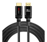 RitzGear Câble HDMI 2.0 4K 1,8 m en nylon tressé ultra haute vitesse 18 Gbit/s et connecteurs dorés - 4K @ 60 Hz/UHD/3D/2160p/1080p/ARC et Ethernet - Compatible avec UHD TV/moniteur/PC/PS5/Xbox