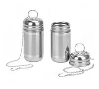 RiuCrepian Infuseur à thé pour thé en vrac, 2 passoires à thé en acier inoxydable 304, maille fine avec chaîne, filtre à thé à mailles fines, boule à thé réutilisable, pour théières, tasses, cuisines