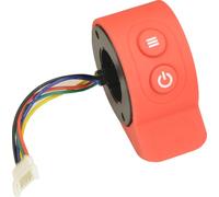 RiuScooter Accélérateur à 5 broches, 2 boutons, compatible avec trottinettes électriques Cecotec, couleur rouge, taille standard