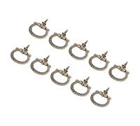 Riuulity 10 Pièces Poignées de Tirage à Filetage en Bronze Uniques, Anneau de Traction de Tiroir Décoratif Rétro pour Boîte à Bijoux de Bricolage, Bouton de Porte D'armoire Vintage, Poignées en