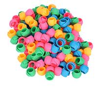 Riuulity 100 Pièces Pince de Support de Canette Clip de Fil Copains Pinces D'économie de Bobine, Fournitures D'artisanat de Couture de Hugger de Bobine en Silicone Souple pour éviter