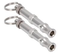 Riuulity 2 Pièces Sifflet D'entraînement à Ultrasons en Acier Inoxydable, Outil D'entrée d'oiseaux pour Hangar à Pigeons Compact et Portable, Fort avec Un Design D'apparence élégante,