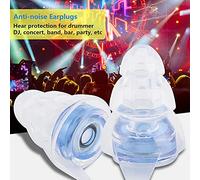 Riuulity 27 DB Réduction des Bouchons D'oreille de Concert Son Clair Efficace - Protection contre le Coup pour la Fête (BLUE)