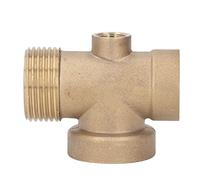 Riuulity 4-wege-g1in-messing du Tuyau d'eau Connexion du Tube D'éclat pour la Pompe Autopropose, Matériau en Laiton Durable, Bouchon Sûr, Usage Domestique