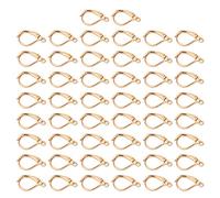 Riuulity 50 Pièces de Fils D'oreille à Levier Français Faciles à Utiliser pour les Conceptions de Boucles D'oreilles DIY, Surface Lisse, Confortable à Porter, adapté à Toutes les Occasions (KC or)