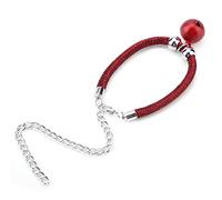 Riuulity Accessoire en Nylon de Cloche de Collier de Chat de Style Japonais, Collier de Cloche Rouge pour Animaux de Compagnie avec Chaîne D'extension, Circonférence de 7,87 à 14,96 Pouces pour Les