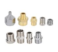 Riuulity Adaptateur de Pistolet de Pulvérisation, Ensemble de 9 Connecteurs D'aérographe Fiables pour Compresseur D'air A1-A9 pour Artistes et Amateurs de Bricolage