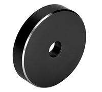 Riuulity Adaptateur de Platine Vinyle Noir, Pince en Aluminium Durable de 45 TR/Min pour Une Large compatibilité, Disques à Grands Trous (Black)